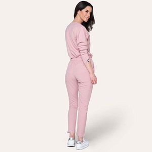 Ensemble de tenue médicale tissée anti-rides pour femme, uniforme d'infirmière à manches longues en polyester, rayonne et élasthanne extensible, tenue de travail hospitalière - Product Image 5