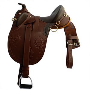 Silla de montar de cuero genuino para carreras de caballos, estilo europeo, ecológica, hecha a mano, con estructura de madera inglesa, colores personalizados, precio de fábrica, proveedor - Product Image 2