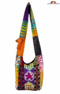 Sac à bandoulière pour filles de petite taille, durable, élégant, avec broderie florale, en tissu de coton, pliable, antivol, à sangle unique, avec housse de protection - Product Image 3