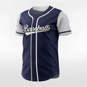 Maillots de baseball personnalisés en gros, respirants, pour adultes, de haute qualité, 100 % polyester, col rond, manches courtes, uniformes, nom de l'équipe - Product Image 3
