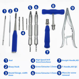 Extracteur de vis chirurgicales orthopédiques, instrument de retrait d'ongles cassés, instruments orthopédiques 53 pièces/kit - Product Image 2