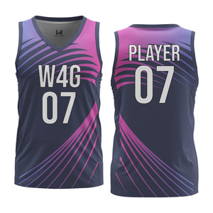 เสื้อบาสเก็ตบอลคอวีแบบซับลิเมชั่นสั่งทำพิเศษ ไซส์ใหญ่สำหรับผู้ชาย ระบายอากาศได้ดี แห้งเร็ว ผ้าตาข่าย ชุดกีฬา ขายส่ง - Product Image 4
