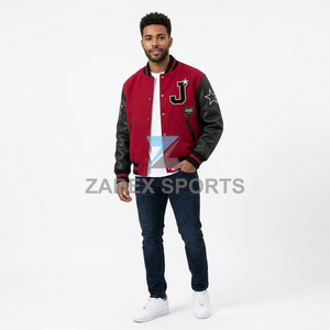 Chaqueta Varsity para Hombre, Ecológica, Resistente al Viento, Estilo Urbano, Personalizable con Letras, Ligera, de Invierno, de Poliéster/Algodón - Product Image 6