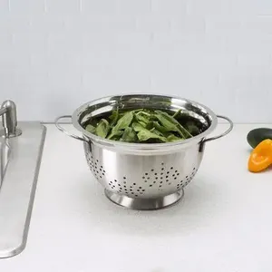 Versatile <b>Stainless</b> <b>Steel</b> <b>Colander</b> for Rinsing Draining Pasta Grains Vegetables Fruits Ideal for Daily Kitchen Use - Product Image 3