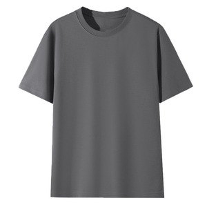 Camiseta de algodón romano de cuello redondo, personalizada OEM, nueva colección de verano, para hombre, de alta gama, color liso, transpirable, sin necesidad de planchado, manga corta. - Product Image 3