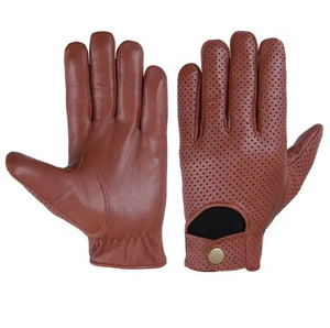 Women's Fashion Leather <b>Gloves</b> <b>Knitted</b> Cuff Real Sheep Leather <b>Gloves</b> Comfortable Leather <b>Gloves</b> - Product Image 2