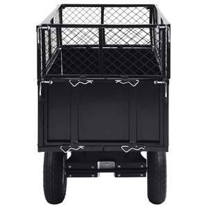 Remorque basculante pliable en acier noir, taille unique, pour le transport de marchandises et d'utilisations diverses - Product Image 4