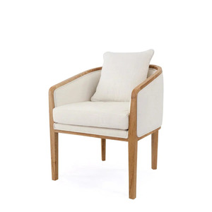 Sillas de Comedor Modernas de Madera de Teca con Cojines Suaves para Uso Comercial en Villas y Apartamentos, Muebles de Comedor Ecológicos para Exteriores - Product Image 1