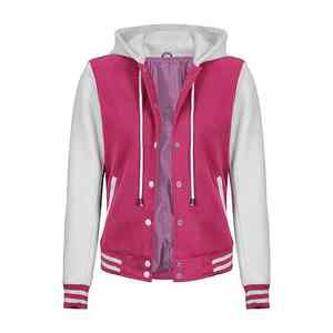 เสื้อแจ็คเก็ตวาร์ซิตี้ลำลองสำหรับผู้หญิงสำหรับฤดูหนาว คอปกและปลายแขนเสื้อแบบริบ ผ้าขนสัตว์ระบายอากาศได้ดี แต่งด้วยหนังแท้ เนื้อผ้านุ่ม - Product Image 5