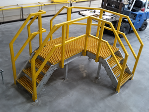 Safety FRP Handrail System Non Conductive Fiberglass Reinforced <b>Plastic</b> Guardrail for Industrial Walkways and Platforms - Product Image 1