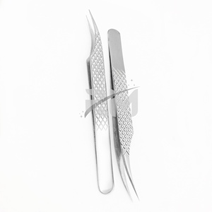 Pince à épiler de haute précision RMI en acier inoxydable, pince à épiler professionnelle pour extensions de cils, pince à épiler antistatique argentée pour cils - Product Image 4