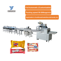 Multifunktionale Sortier- und Horizontalverpackungsmaschine für Kuchen, Kekse, Snacks und Weich- sowie Hartkekse mit Flow-Pack-Verpackungslinie
