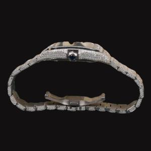 Reloj de Lujo para Hombre, Edición Limitada, Estilo Hip Hop, con Caja Cuadrada Personalizada, Esfera Verde, Números Romanos y Diamantes Moissanite - Product Image 6