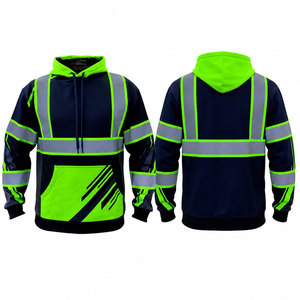 OEM Customized Logo Safety <b>Jacket</b> <b>Hi</b>-<b>Vis</b> Winter <b>Softshell</b> Work Protective Reflective Waterproof LED Flash Hoodie Lightweight - Product Image 1