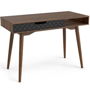 Scrivania per Computer in Stile Mid-Century Modern con Cassetto e Scomparto Aperto - Product Image 5