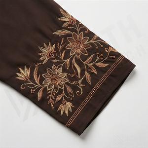 2025 OEM Kimono Abaya pour femmes musulmanes, en tissu polyester épais, doux et très extensible, col en V, manches longues, pour fêtes, Ramadan, mariages - Product Image 5