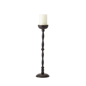 Support à bougie élégant de haute qualité pour la décoration intérieure, finition noire, porte-bougie en aluminium coulé, fait main, personnalisé - Product Image 3