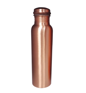 Bouteille d'eau en cuivre pur, couvercle anti-fuite, boisson directe, écologique, réutilisable, sans BPA, bouteille en cuivre pour les voyages, le camping et les boissons - Product Image 1