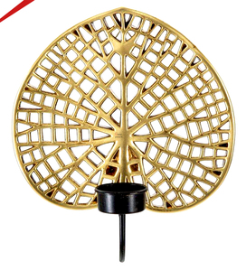 Luxury <b>gold</b> lotus tealight <b>candle</b> <b>holder</b> with glossy metallic finish, perfect for modern decor - Product Image 5