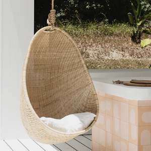 Beau rotin suspendu oeuf chaise mobilier d'extérieur pour la maison hôtel station décoration vente en gros pour l'exportation - Product Image 5