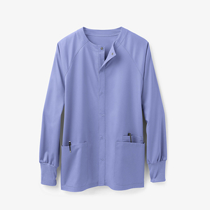 เสื้อสครับผู้หญิงแบบใหม่ ดีไซน์แฟชั่นสั่งทำได้ คอทรงโอ ไซส์ใหญ่ แขนยาว มีกระเป๋าหลายช่อง แบบเรียบง่ายสำหรับพยาบาล - Product Image 2