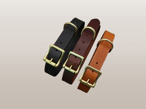 Personalized Leather Dog <b>Collar</b> | Custom Handmade Pet <b>Collar</b> | Classic 1" Wide Genuine Leather Dog <b>Collar</b> - Product Image 2