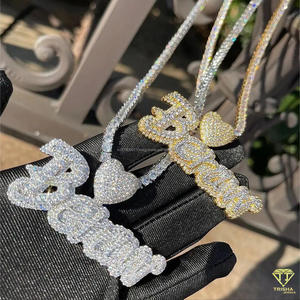 Collier pendentif personnalisé « Beraw » avec diamants de laboratoire glacés, chaîne hip-hop, bijoux de luxe, cadeau - Product Image 3
