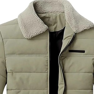 Men's Winter Puffer <b>Jacket</b> Warm <b>Sherpa</b> Collar Fleece <b>Lined</b> Quilted Bomber Coat Windproof Thermal Padded Outwear Casual Parka - Product Image 5