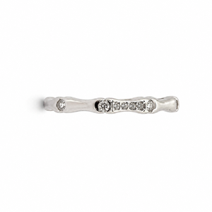 <b>Gold</b> Moissanite Eternity Band <b>Ring</b> Round Brilliant Cut Prong <b>Set</b> Wedding Jewelry for Women - Product Image 1