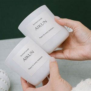 AIKUN Premium Aromatherapy <b>Candle</b> with Black <b>Tea</b> & Fig Glass Jar Elegant Scented <b>Candle</b> for Wholesale & Private Label - Product Image 2