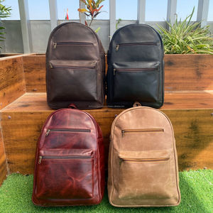 2024 vente chaude classique de luxe de haute qualité en cuir véritable sac à dos décontracté plusieurs voies utilisation affaires ordinateur portable voyage sacs à dos - Product Image 3