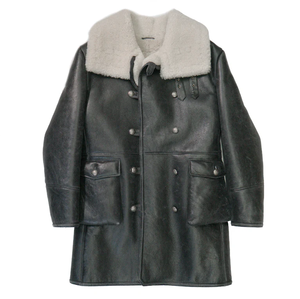 <b>Men's</b> Luxury Leather <b>Shearling</b> <b>Jacket</b> Genuine Fur Winter Coat Premium Aviator Warm Durable Stylish Outerwear Wear - Product Image 1