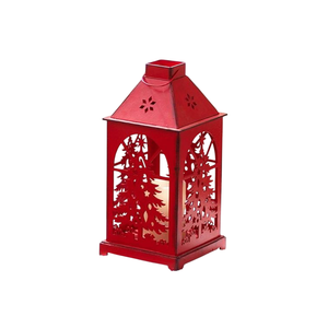 Vintage <b>Red</b> Metal & Clear Glass Hanging <b>Candle</b> Lantern For Indoor Outdoor Garden & Wedding Home Decoration In Affordable Price - Product Image 5