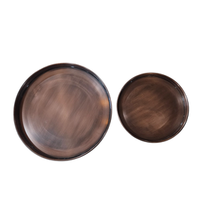 Metal Decorative Display Stand Set of 2 <b>Round</b> <b>Tray</b> Centerpiece Holder for Home Wedding Party Table Decor - Product Image 4