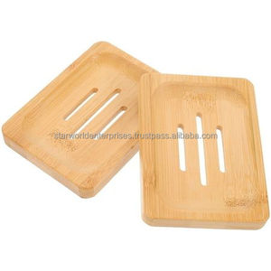 Caja de jabón de madera de acacia y bambú de gran calidad, decoración antigua ecológica, técnica pulida, amante natural - Product Image 3