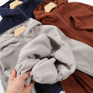 Sudadera con capucha tipo pasamontañas de punto extragrande unisex Y2K, cálida y gruesa, con media cremallera, estilo casual de otoño, proveedor de moda. - Product Image 3