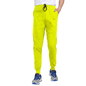 <b>Men's</b> <b>Navy</b> Blue Cotton Sweatpants Elastic Waist Drawstring Casual <b>Joggers</b> With Side Pockets Midweight Knitted - Product Image 2