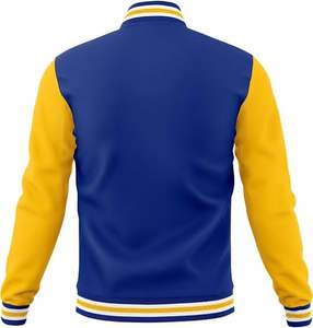 Chaqueta Varsity Luminosa en la Oscuridad para Hombre, Mezcla de Poliéster, Visibilidad Nocturna, Estilo Béisbol Universitario, Estampado Reflectante, Ropa de Calle de Seguridad - Product Image 3