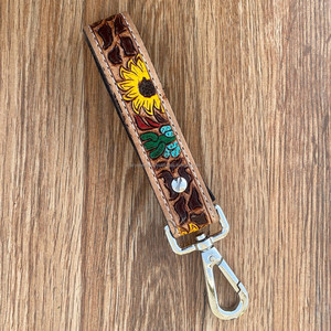 Porte-clés en cuir de vachette fabricant porte-clés en gros porte-clés personnalisé usiné à la main porte-clés promotionnel en cuir véritable femmes porte-clés - Product Image 4