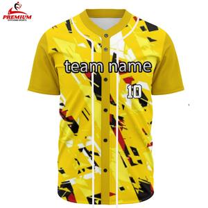 Maillot de baseball respirant au design tendance avec couleurs personnalisées, 100 % polyester, pour le sport - Product Image 1