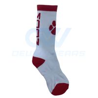 Chaussettes de sport d'été personnalisées en gros, sublimées, à fond jacquard, séchage rapide, écologiques, en coton/spandex, côtelées et compressives
