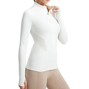 Camiseta Deportiva de Manga Larga para Mujer, Transpirable y de Alto Rendimiento, con Logotipo Frontal, Material de Spandex/Poliéster para Ejercicio y Fitness Diario - Product Image 1