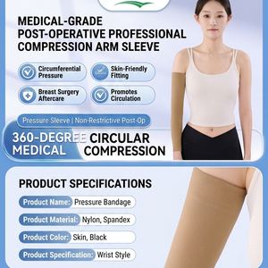 Manchon de compression sans couture pour sports d'hiver, bas de soutien lymphatique en Spandex élastique pour bras, idéal pour les soins quotidiens des femmes - Product Image 5