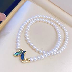 Collier de luxe haut de gamme pour femme, design géométrique éblouissant, nouveau collier de clavicule en zircon, style élégant en perles - Product Image 2