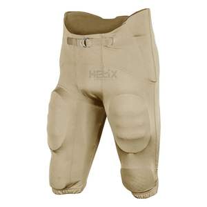 Pantalon d'entraînement de football américain rouge écarlate avec protections intégrées – Personnalisable pour équipe – Tenue d'entraînement athlétique - Product Image 4