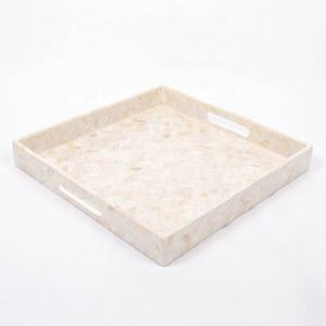 Plateau de service en acrylique fait à la main, incrustation de nacre de taille personnalisée, cadeau de Ramadan, nouveau design d'usine - Product Image 2