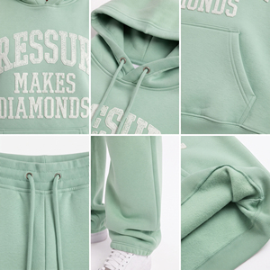 Conjunto de Sudadera con Capucha Bordada y Pantalones Deportivos para Mujer, de Algodón y Felpa, 450 GSM - Product Image 6