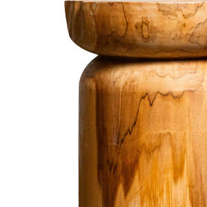 ARTERRA Luxury Warehouse and Hotel Use Rustic Teak Natural Cylinder <b>Stool</b> Handcrafted Wood Seating Choice - Product Image 2
