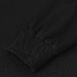 Sudadera de Punto para Hombre, Cuello Redondo, Manga Raglán, Estampado Geométrico Negro, Corte Regular, Diseño Personalizado - Product Image 3