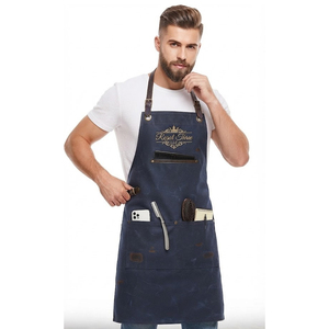 Tablier de Barbier Professionnel Résistant à l'Eau, Tablier de Salon avec Bretelles Ajustables pour le Cou et la Taille, Multiples Poches - Product Image 1